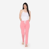 Vami Plain Cotton Rich Relax Lower For  Women - Peony M