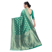 ofline selection Green Jacquard Saree - Single