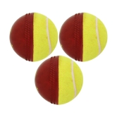 Omtex Red Rubber Cricket Ball ( Pack of 3 ) - M(Youth)