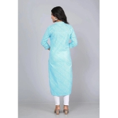 HIGHLIGHT FASHION EXPORT - Light Blue Cotton Blend Womens Straight Kurti ( Pack of 1 ) - None