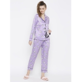 Smarty Pants - Purple Satin Women's Nightwear Nightsuit Sets ( Pack of 1 ) - None