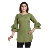 Meher Impex - Green Crepe Womens Straight Kurti ( Pack of 1 ) - S