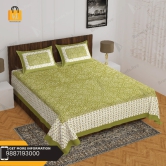 Bedsheet Adda-Queen Size (90*100inches)-Jaipuri Double Bedsheet With 2 Matching Pillow Covers-RJ-14-01-(90*100)-101