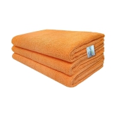 SOFTSPUN Microfiber Cloth - 3 pcs - 40x40 cms - 340 GSM Orange - Thick Lint & Streak-Free Multipurpose Cloths