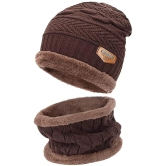 ICONIC ME Brown Woollen Mens Cap ( Pack of 1 ) - Brown