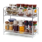 Gehwara - Silver Stainless Steel Storage Racks ( Pack of 1 ) - Silver