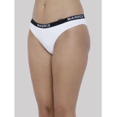 BASIICS By La Intimo Pack of 2 Cotton Lycra Solid Womens Bikini ( White ) BCPBR080B - None