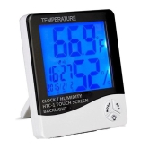 Mcp Digital Room Thermometer With Humidity Indicator And Clock