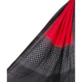 Red Black Sambalpuri Handwoven Single Ikat Cotton Dupatta