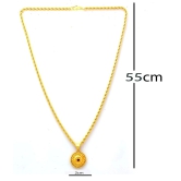 Jewar Mandi New Design Gold Plated Locket/Pendant with Rope/Rassi Chain Daily use for Men, Women & Girls, Boys - Golden