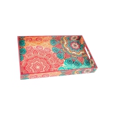 Traditional Multicolour Tray with Handle