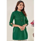 Glomee - Green Cotton Women's Tunic ( Pack of 1 ) - None