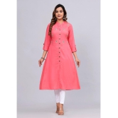 MAUKA Rayon Embroidered Front Slit Women''s Kurti - Pink ( Pack of 1 ) - None