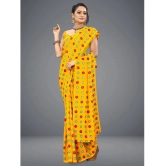 ANAND SAREES - Yellow Georgette Saree Without Blouse Piece ( Pack of 1 ) - Yellow