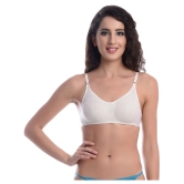 Madam Pack of 1 Cotton Non Padded Womens T-Shirt Bra ( White ) - 30B