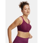 Jockey MI11 Wirefree Non Padded Microfiber Elastane Full Coverage Sports Bra - Grape Wine - None