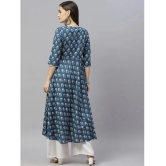 miravan - Blue Cotton Womens Anarkali Kurti ( Pack of 1 ) - None