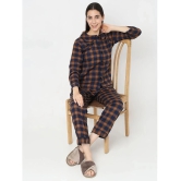 Smarty Pants - Brown Cotton Womens Nightwear Nightsuit Sets ( Pack of 1 ) - None