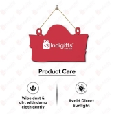 Indigifts Abstract Laundry Room Wall Hanging 11.05x7 Inches Signboard - Laundry Room Sign Board| Brown | 4mm Medium Density Fiber made out of wooden residual glued under heat and pressure with Thread