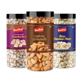 YUM YUM Premium Jumbo Almond (500g) Pista (500g) and Cashew (500g) 1.5kg Dry Fruits Combo Pack- Almonds, Cashews, Pistachios  (3 x 500 g)