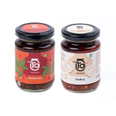 Ta Pickles | Gongura & Garlic Pickle | 150g [Pack of 2] Combo Made with Cold Pressed Oil | Homemade | Traditional Indian Taste | Natural | No Preserv