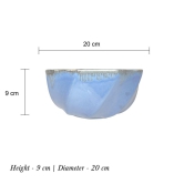 Ceramic Dining Studio Collection Royal Blue Vibrant Glazed Shades Ceramic Large 1500ML Serving Bowl