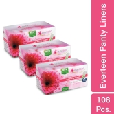 everteen Daily Panty Liners With Antibacterial Strip for Light Discharge & Leakage in Women - 3 Packs (36pcs Each)