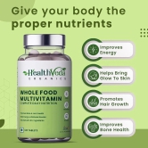 Health Veda Organics Whole Food Multivitamin for Energy, Brain, Heart Health, & Eye Health, 120 Veg Tablets