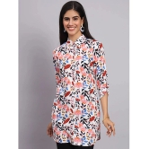 Tissu Rayon Printed Shirt Style Womens Kurti - White ( Pack of 1 ) - None