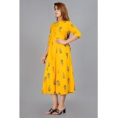 Smien - Yellow Rayon Women's Flared Kurti ( Pack of 1 ) - None