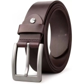 Loopa - Brown 100% Leather Mens Formal Belt ( Pack of 1 ) - None