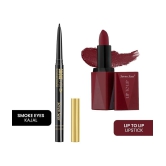 Seven Seas Lip To Lip Long Lasting Matte Lipstick With Smoke Eyes Non Transferable Revolving Kajal