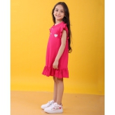 SILVER HEART PINK RUFFLE DRESS - PINK-10-12 YEARS / 1N / PINK