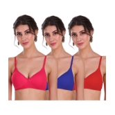 Softskin - Cotton Blend Solid Multicolor Women's Heavily Padded - Pack of 3 - None