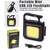 800 Lumens Bright Rechargeable Keychain Mini Flashlight 4 Light Modes Portable Pocket Light with Folding Bracket Bottle Opener and Magnet Base for Fishing, Walking and Camping etc..
