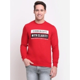 Rodamo  Men Red Printed Sweatshirt