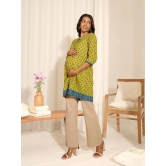 Janasya Green Cotton Maternity Tunics Single - 2XL