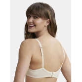 Jockey 1723 Wirefree Padded Super Combed Cotton Elastane Lace Styling T-Shirt Bra - Birch - None