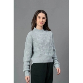 Mode By RedTape Women Pastel Green Texture Design Sweater