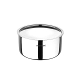 Bergner Argent Tri-Ply Stainless Steel Tope / Patila with Stainless Steel Lid | Gas & Induction Compatible | Silver 14 cm