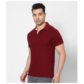 HJ HASASI - Red Cotton Blend Regular Fit Mens Polo T Shirt ( Pack of 1 ) - None