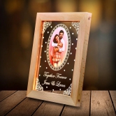 Personalized wooden led frame together forever