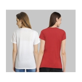 CHOZI - Multi Color Cotton Blend Regular Fit Women's T-Shirt ( Pack of 2 ) - None