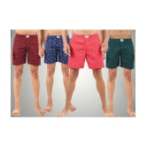 Supersquad Multicolor Cotton Mens Boxer- ( Pack of 4 ) - None