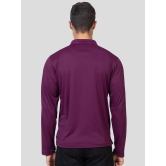 YHA - Purple Cotton Blend Regular Fit Men's Polo T Shirt ( Pack of 1 ) - None