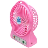 Sanjana Collections Portable Rechargeable Mini Fan for Desk Car USB Charging 3 Mode Speed