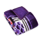 HOMETALES Mink Abstract Print Single Blanket ( 150 cm x 205 cm ) Pack of 1 - Purple - Purple