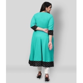 Estela - Green Cotton Womens Flared Kurti ( Pack of 1 ) - XL