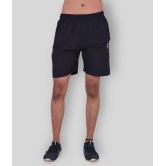 Forbro Black Polyester Lycra Fitness Shorts - None