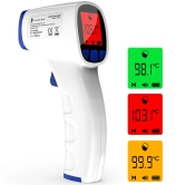 K-Life IR-101 Clincial digital Infrared Non Contact Gun Thermometer for fever Body temperature with Free Storage Pouch (White)